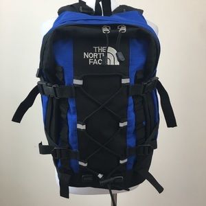 The North Face Blue Black Backpack Straps Pockets